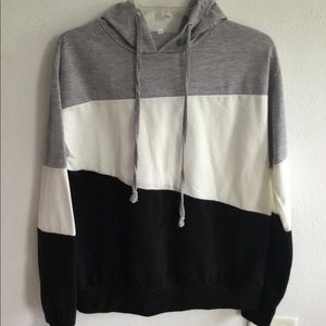 Unisex large triple color hoodie